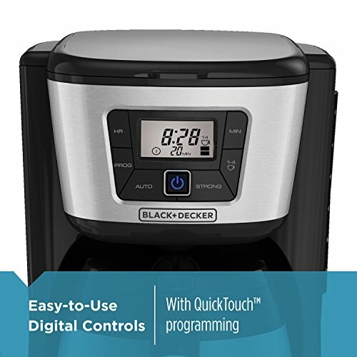 Black & Decker coffee maker with digital controls