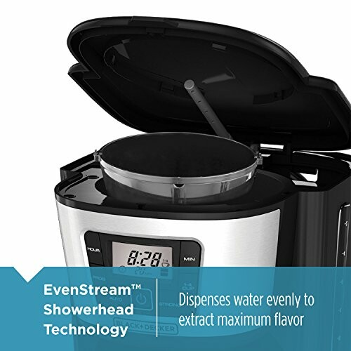 Coffee maker with EvenStream Showerhead technology