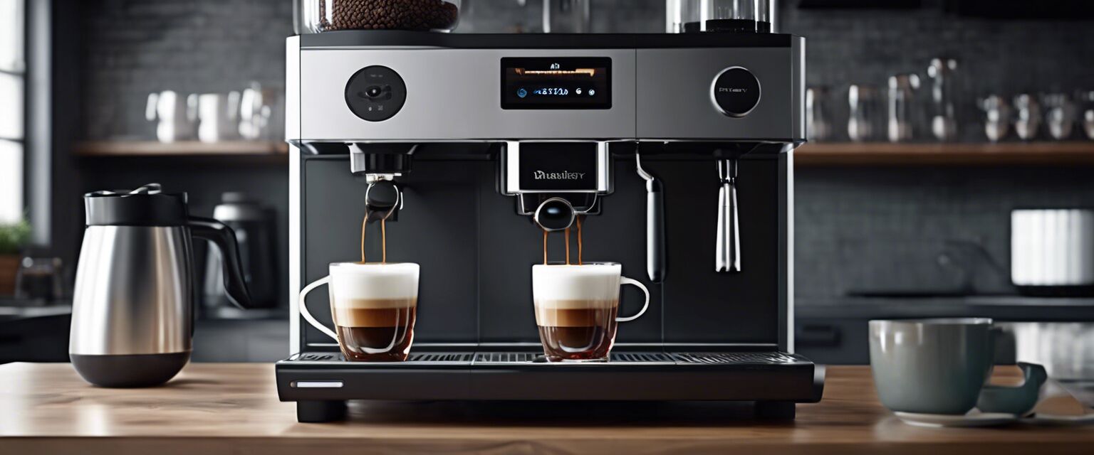 High-tech coffee maker features