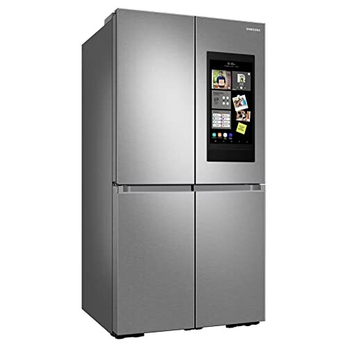 Stainless steel smart refrigerator with digital display